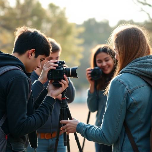 Bilde av studenter som jobber med journalistikk